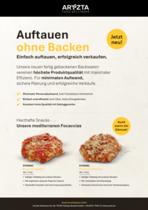 Flyer Neuheiten Auftauen ohne Backe